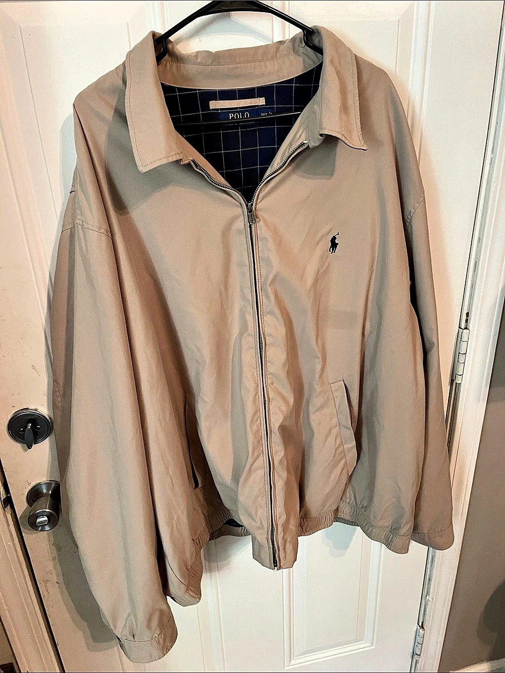 Polo Ralph Lauren Bi-Swing Windbreaker Jacket Beige & Blue 3XLT